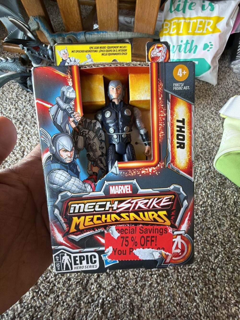 Hasbro Marvel Mech Strike Mechasaurs Thor 4-Inch Action Figure
